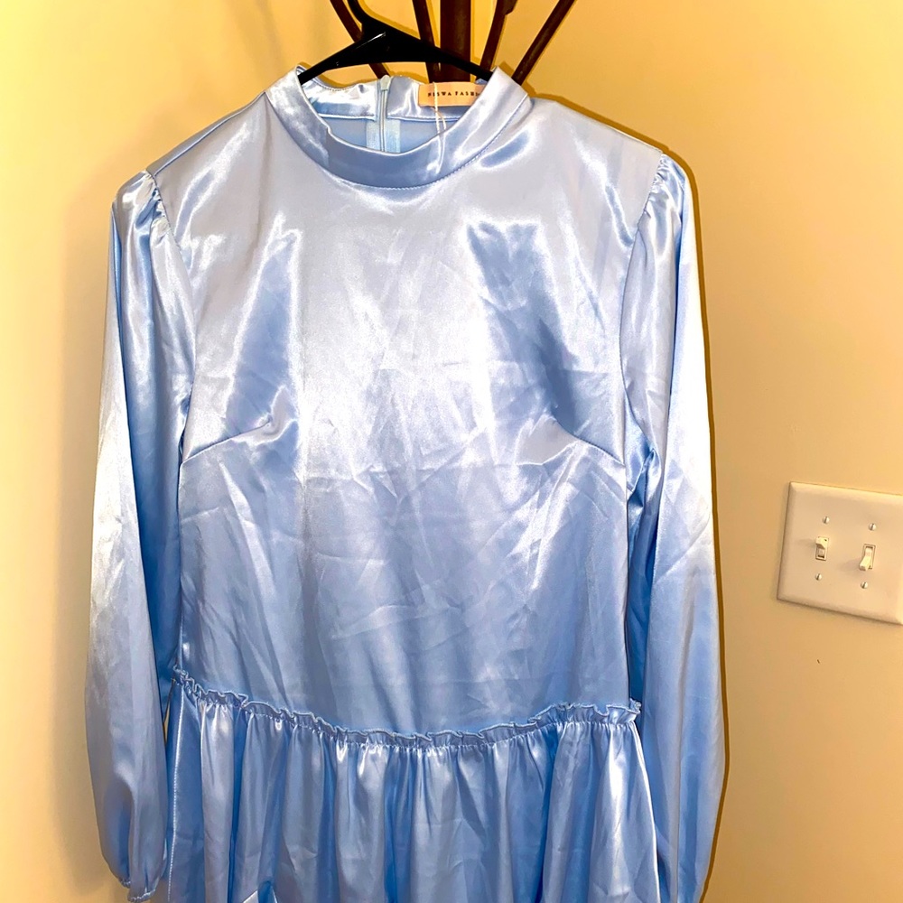 Blue top never worn made by niswa fashion